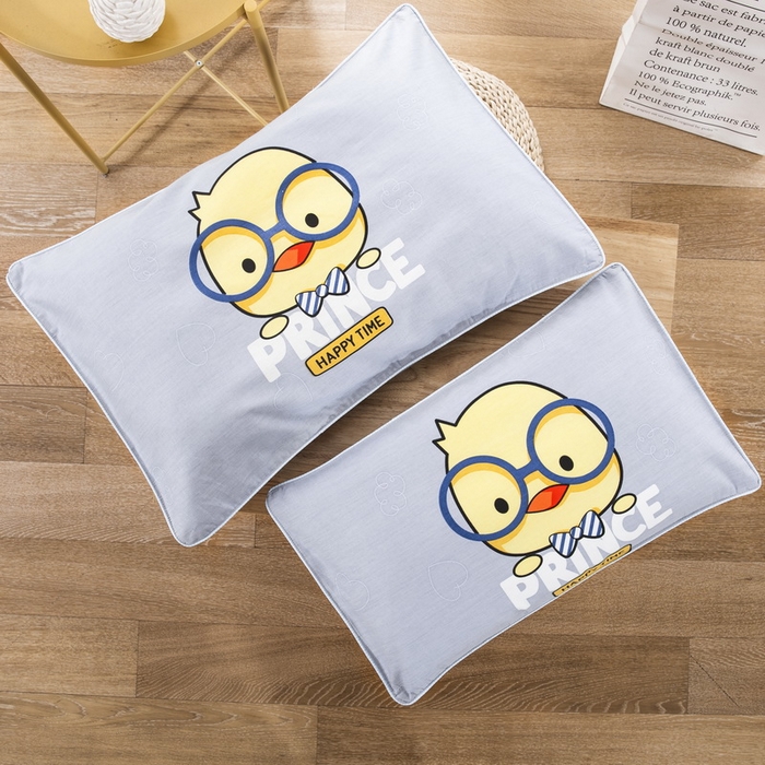 91家纺网 家纺一手货源 找家纺 大黄蜂家居家纺 2025新款纯棉卡通定位枕套 小鸡先生