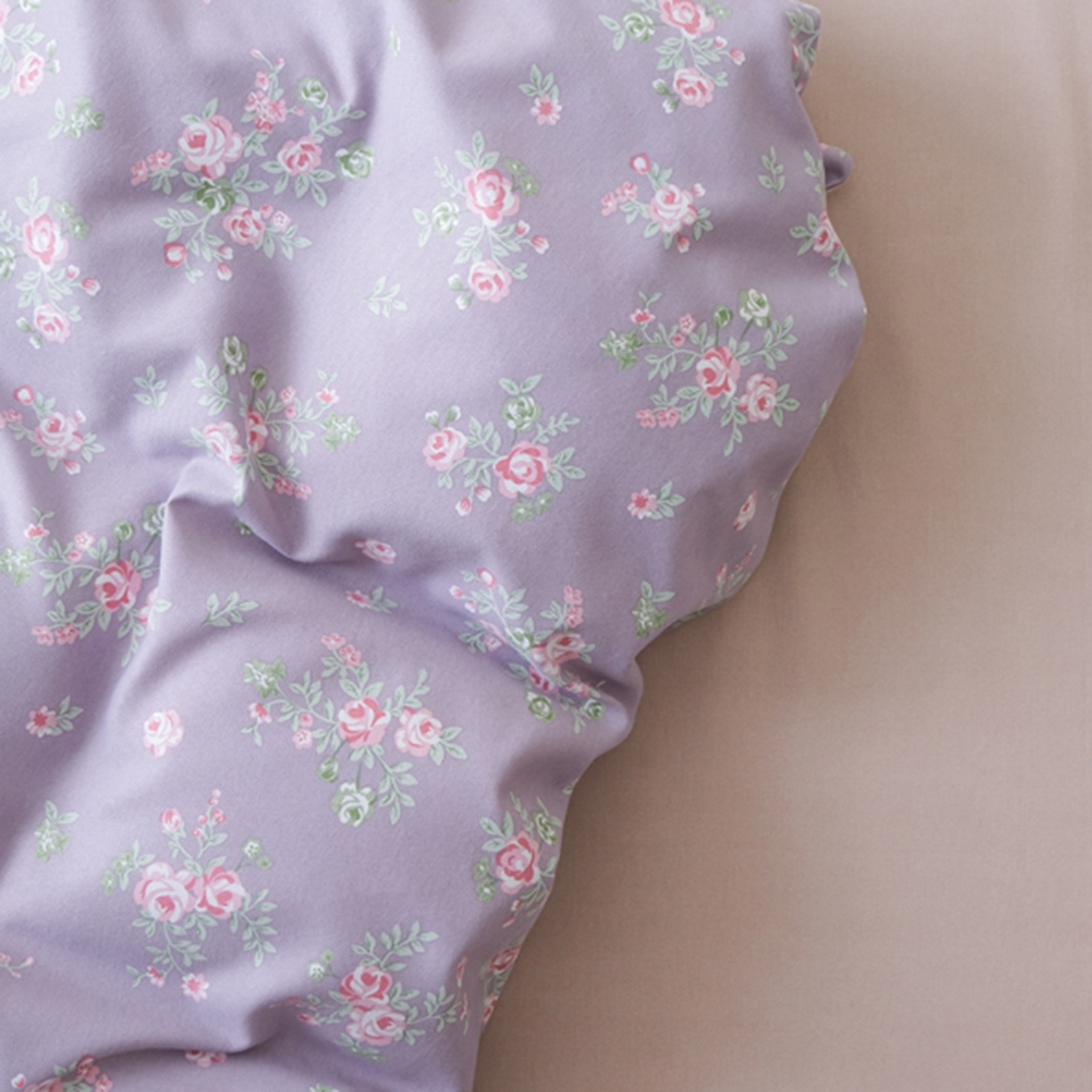 91家纺网 家纺一手货源 找家纺 慕绸家纺（原萌宝老粗布厂家） 2025秋冬新款加厚纯棉磨毛印花四件套 紫藤花