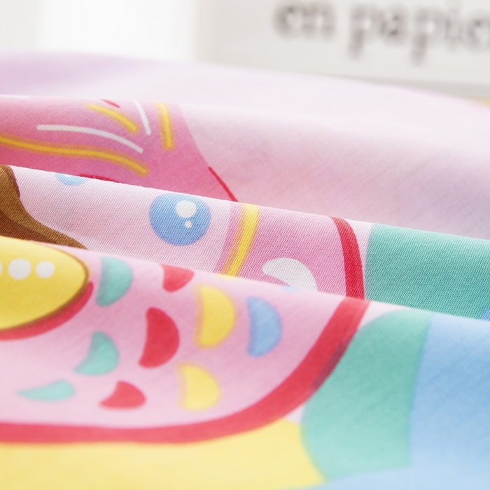 91家纺网 家纺一手货源 找家纺 大黄蜂家居家纺 2025新款纯棉卡通定位枕套 小美人鱼