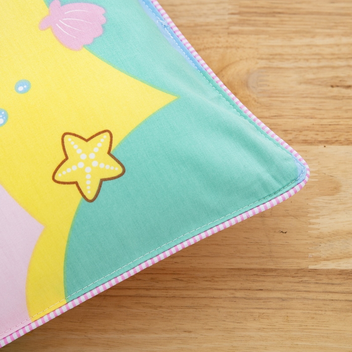 91家纺网 家纺一手货源 找家纺 大黄蜂家居家纺 2025新款纯棉卡通定位枕套 小美人鱼