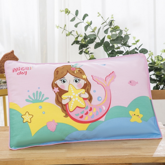 大黄蜂家居家纺 2025新款纯棉卡通定位枕套小美人鱼
