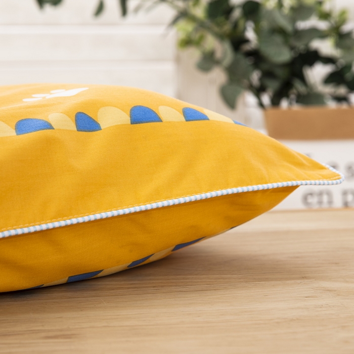 91家纺网 家纺一手货源 找家纺 大黄蜂家居家纺 2025新款纯棉卡通定位枕套小狮子