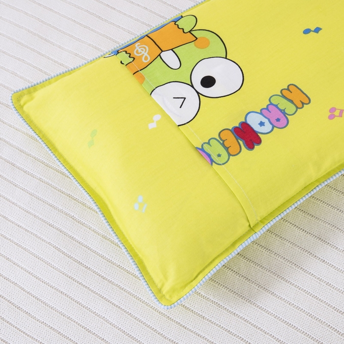 91家纺网 家纺一手货源 找家纺 大黄蜂家居家纺 2025新款纯棉卡通定位枕套 音乐青蛙