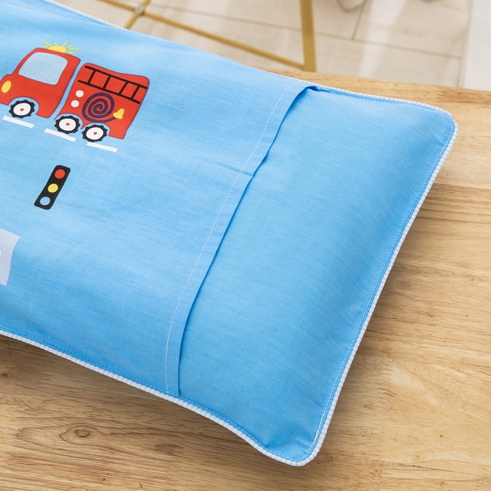 91家纺网 家纺一手货源 找家纺 大黄蜂家居家纺 2025新款纯棉卡通定位枕套 正义救援队