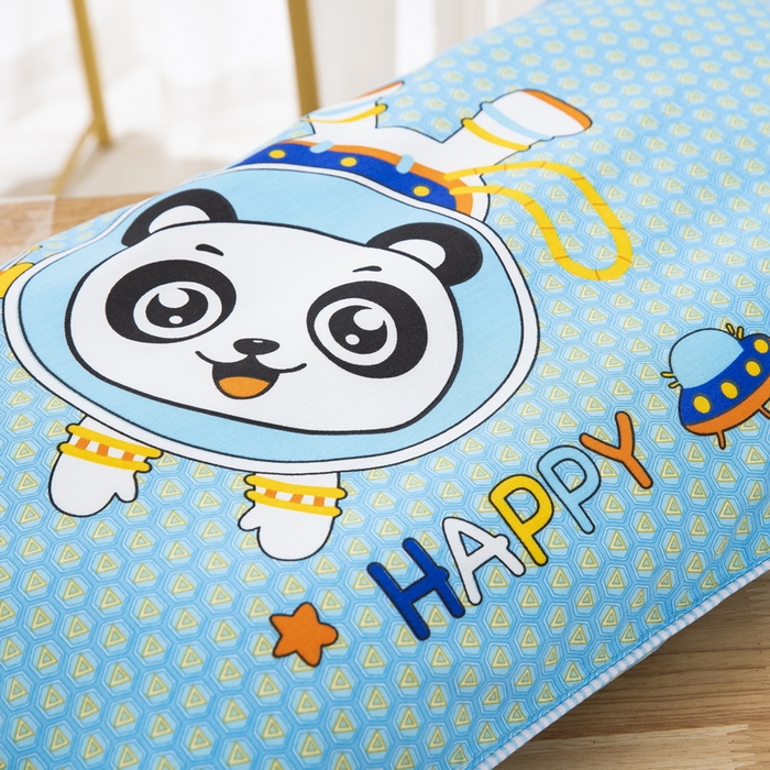 91家纺网 家纺一手货源 找家纺 大黄蜂家居家纺 2025新款纯棉卡通定位枕套 happy熊猫