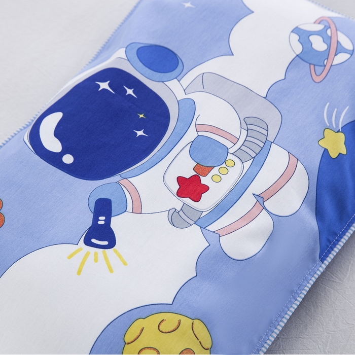 91家纺网 家纺一手货源 找家纺 大黄蜂家居家纺 2025新款纯棉卡通定位枕套 登陆月球