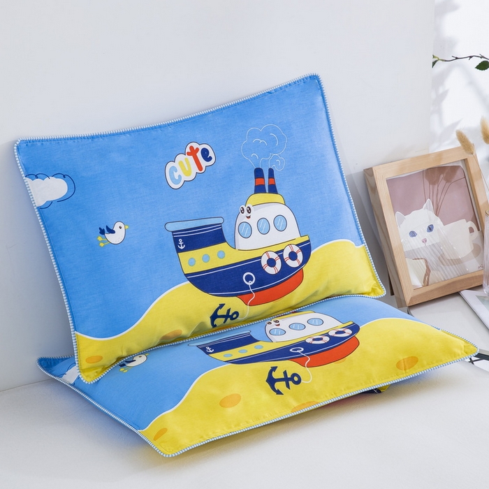 91家纺网 家纺一手货源 找家纺 大黄蜂家居家纺 2025新款纯棉卡通定位枕套 航海家