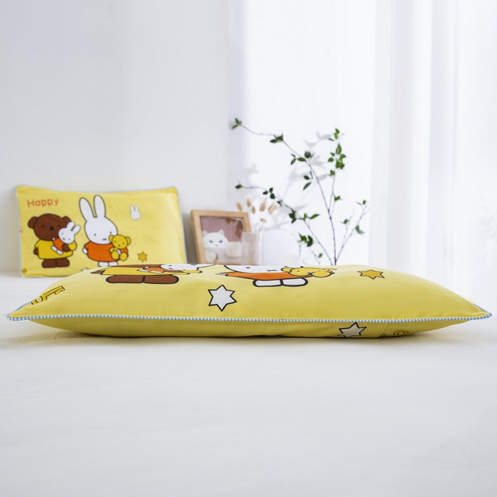91家纺网 家纺一手货源 找家纺 大黄蜂家居家纺 2025新款纯棉卡通定位枕套 米菲兔兔