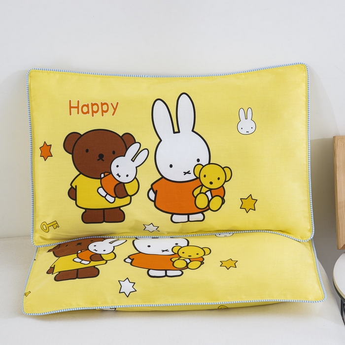 大黄蜂家居家纺 2025新款纯棉卡通定位枕套 米菲兔兔