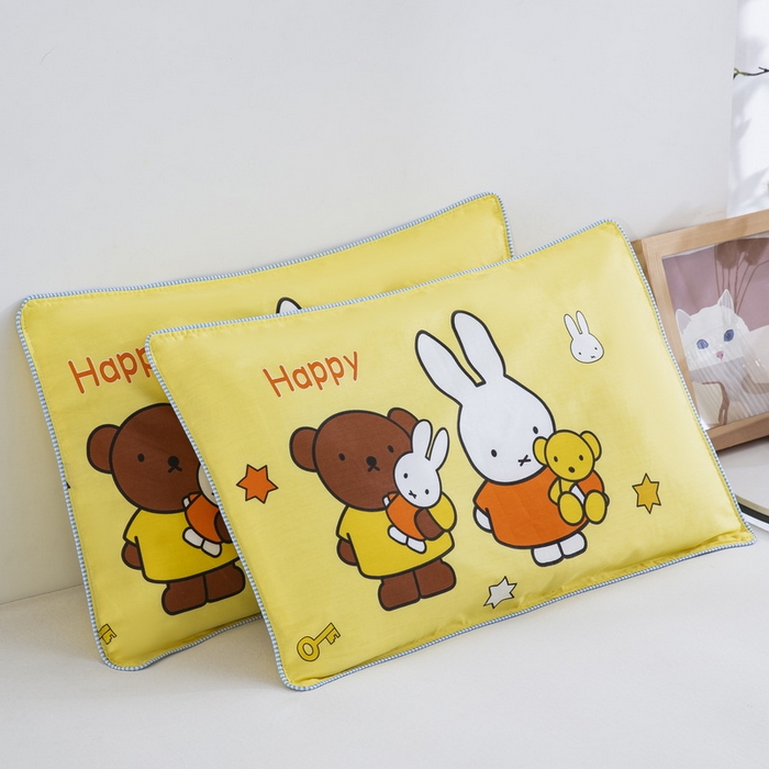 91家纺网 家纺一手货源 找家纺 大黄蜂家居家纺 2025新款纯棉卡通定位枕套 米菲兔兔