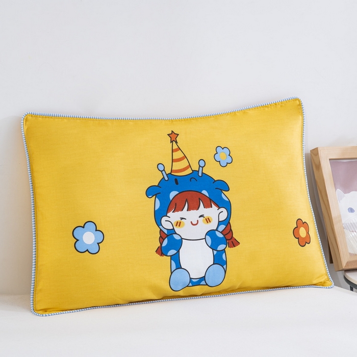 91家纺网 家纺一手货源 找家纺 大黄蜂家居家纺 2025新款纯棉卡通定位枕套 小精灵
