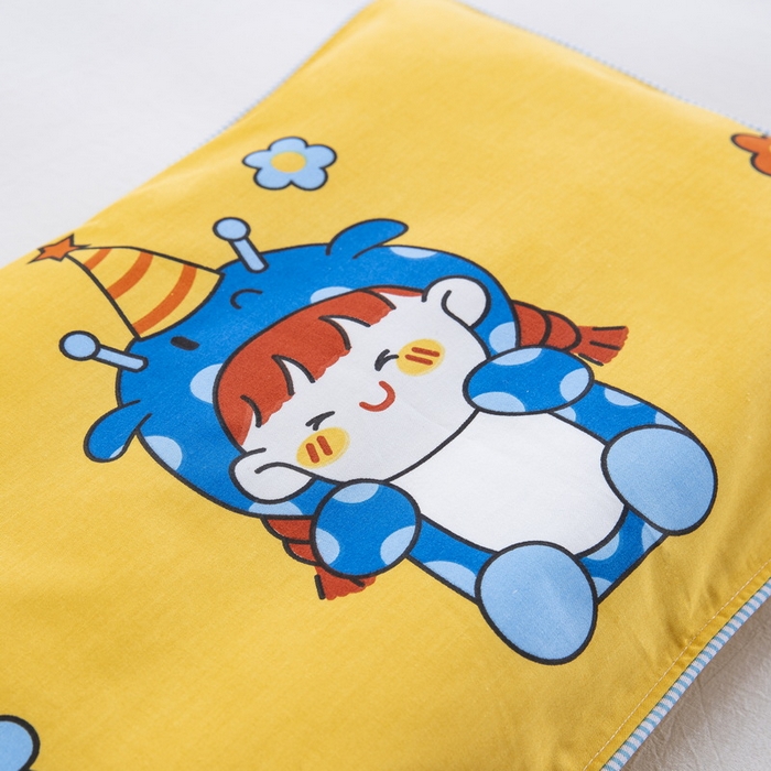 91家纺网 家纺一手货源 找家纺 大黄蜂家居家纺 2025新款纯棉卡通定位枕套 小精灵