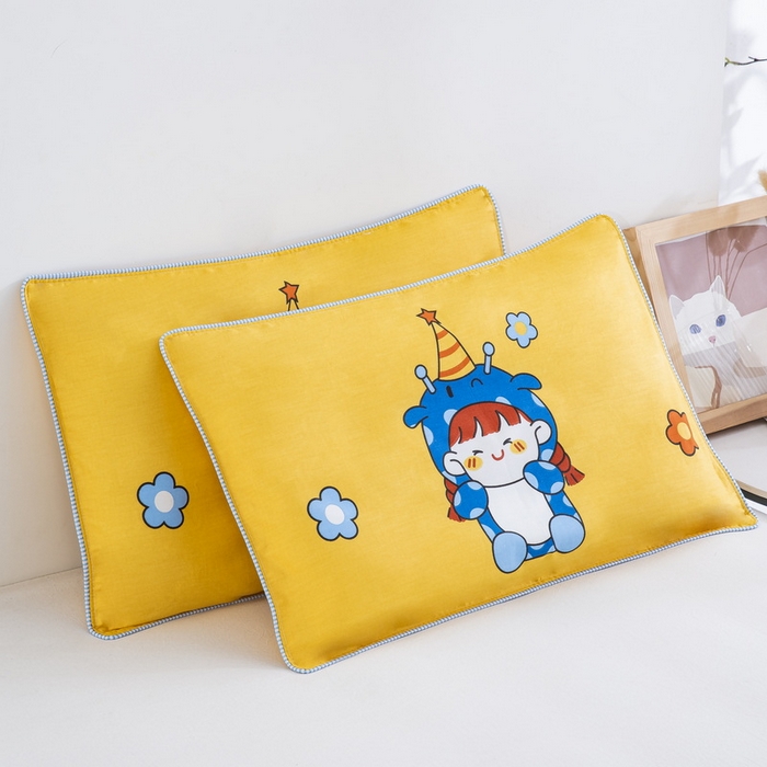 91家纺网 家纺一手货源 找家纺 大黄蜂家居家纺 2025新款纯棉卡通定位枕套 小精灵