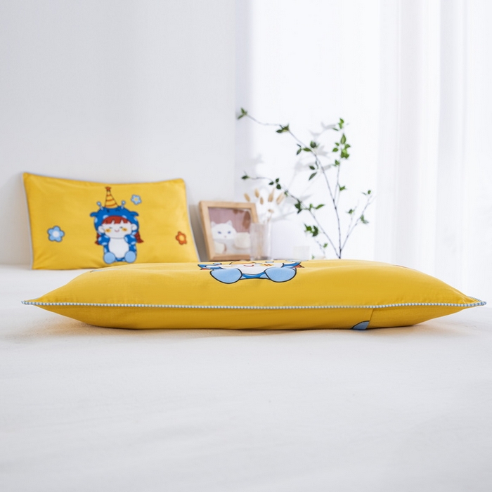 91家纺网 家纺一手货源 找家纺 大黄蜂家居家纺 2025新款纯棉卡通定位枕套 小精灵