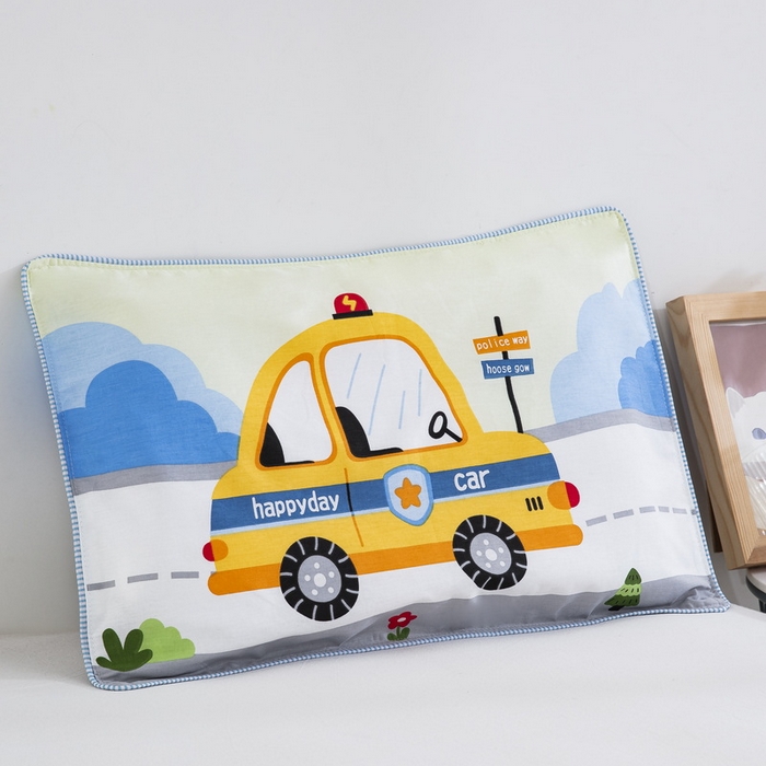 91家纺网 家纺一手货源 找家纺 大黄蜂家居家纺 2025新款纯棉卡通定位枕套 勇敢警车