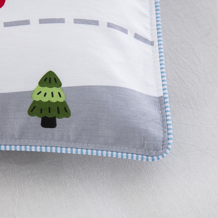 91家纺网 家纺一手货源 找家纺 大黄蜂家居家纺 2025新款纯棉卡通定位枕套 勇敢警车