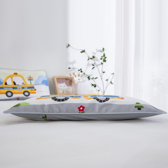 91家纺网 家纺一手货源 找家纺 大黄蜂家居家纺 2025新款纯棉卡通定位枕套 勇敢警车