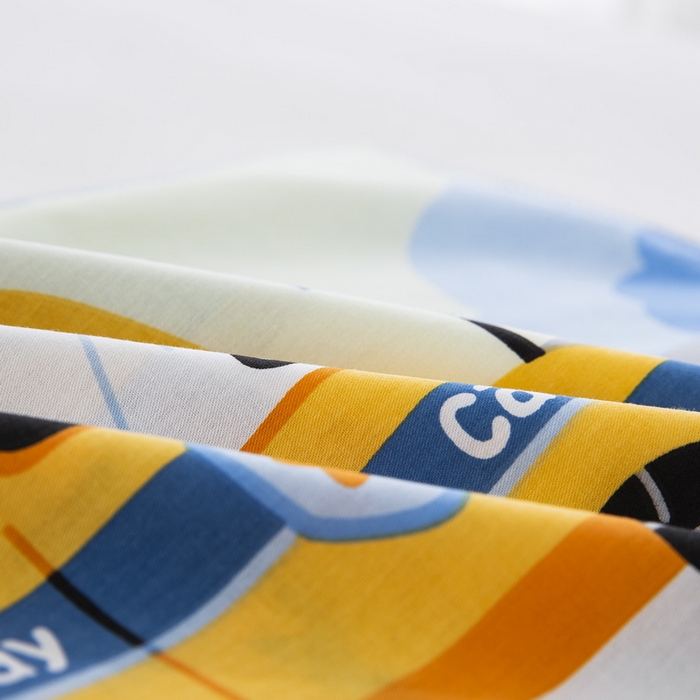 91家纺网 家纺一手货源 找家纺 大黄蜂家居家纺 2025新款纯棉卡通定位枕套 勇敢警车