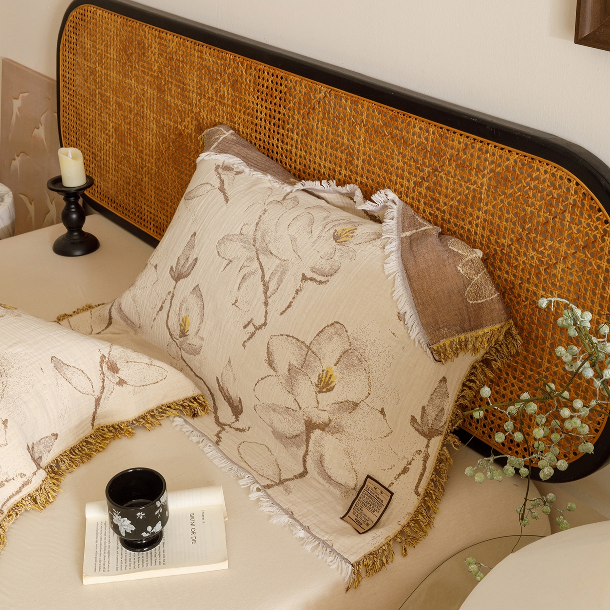 91家纺网 家纺一手货源 找家纺 （总）朴尔家纺-毛巾被 2025新款全棉流苏巨大尺寸60S纱布枕巾