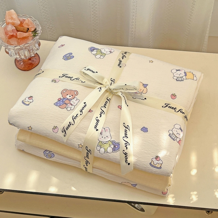 91家纺网 家纺一手货源 找家纺 海岛哥哥 2025新款木棉高克重超柔四件套 海燕宝宝