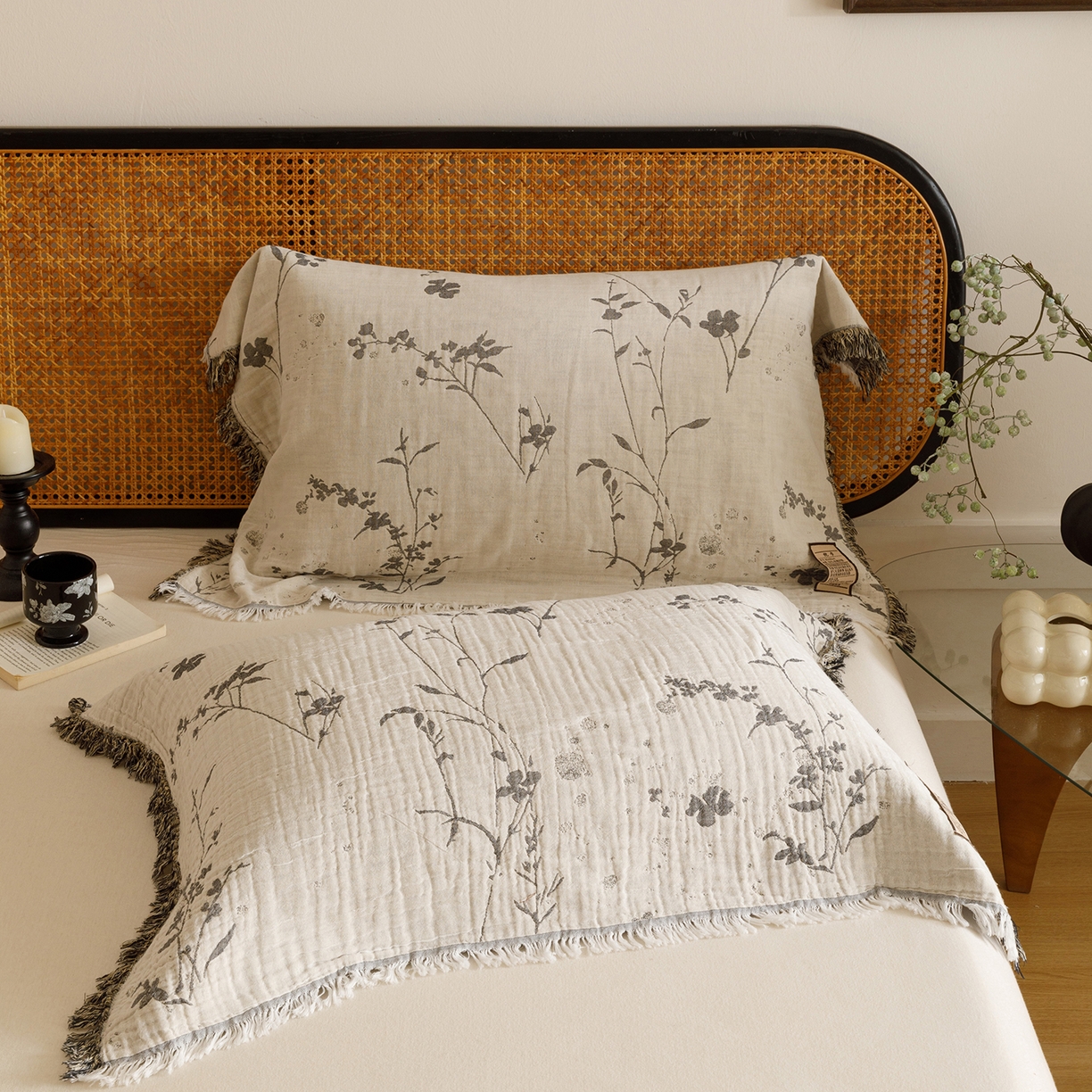 91家纺网 家纺一手货源 找家纺 （总）朴尔家纺-毛巾被 2025新款全棉流苏巨大尺寸60S纱布枕巾