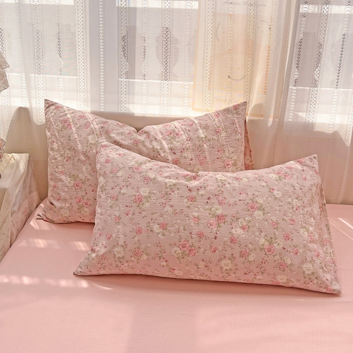 91家纺网 家纺一手货源 找家纺 海岛哥哥 2025新款木棉高克重超柔四件套 花似锦-豆沙