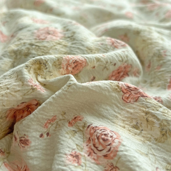 91家纺网 家纺一手货源 找家纺 海岛哥哥 2025新款木棉高克重超柔四件套 花似锦-绿