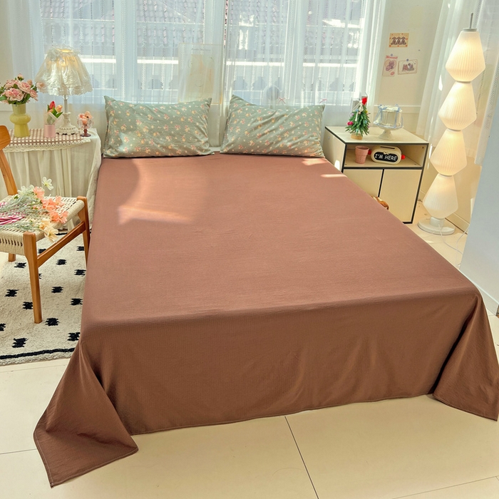 91家纺网 家纺一手货源 找家纺 海岛哥哥 2025新款木棉高克重超柔四件套 玫瑰花海-墨绿