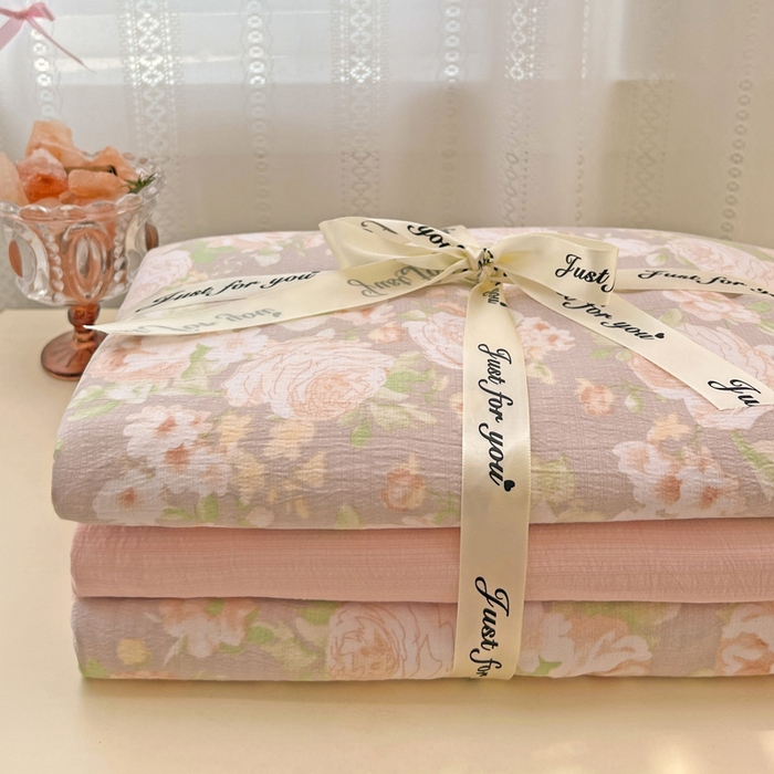 91家纺网 家纺一手货源 找家纺 海岛哥哥 2025新款木棉高克重超柔四件套 牡丹