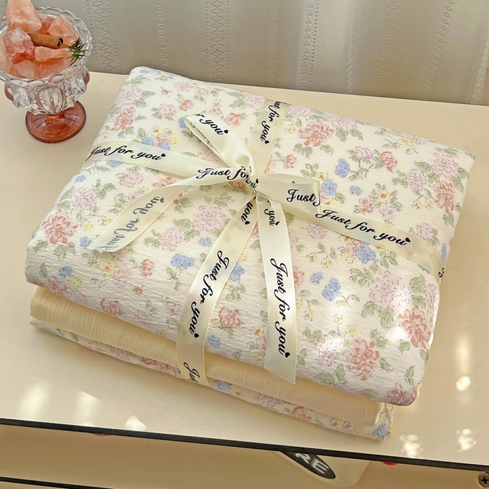 91家纺网 家纺一手货源 找家纺 海岛哥哥 2025新款木棉高克重超柔四件套 芍药-米