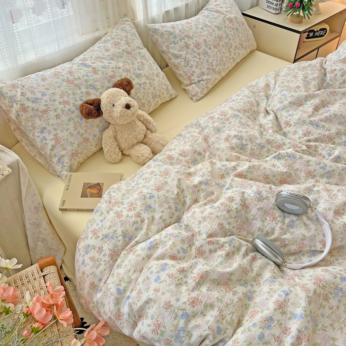 91家纺网 家纺一手货源 找家纺 海岛哥哥 2025新款木棉高克重超柔四件套 芍药-米