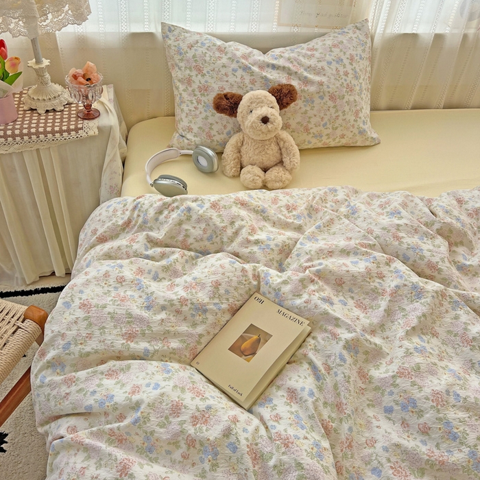 91家纺网 家纺一手货源 找家纺 海岛哥哥 2025新款木棉高克重超柔四件套 芍药-米