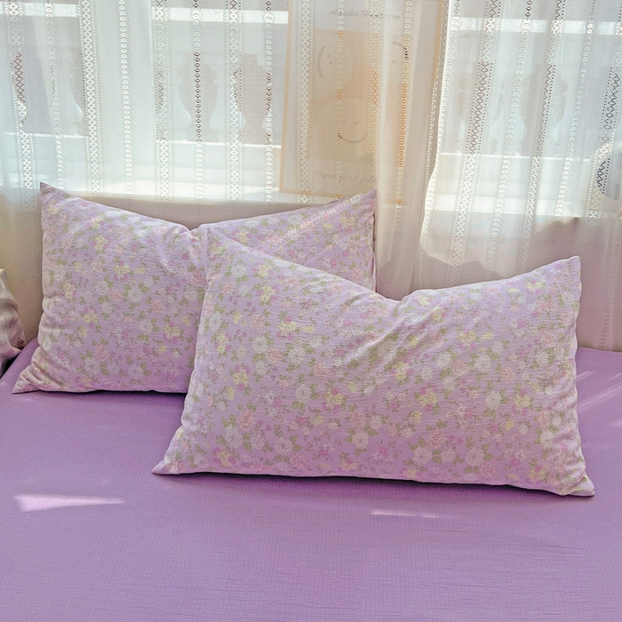 91家纺网 家纺一手货源 找家纺 海岛哥哥 2025新款木棉高克重超柔四件套 芍药-紫