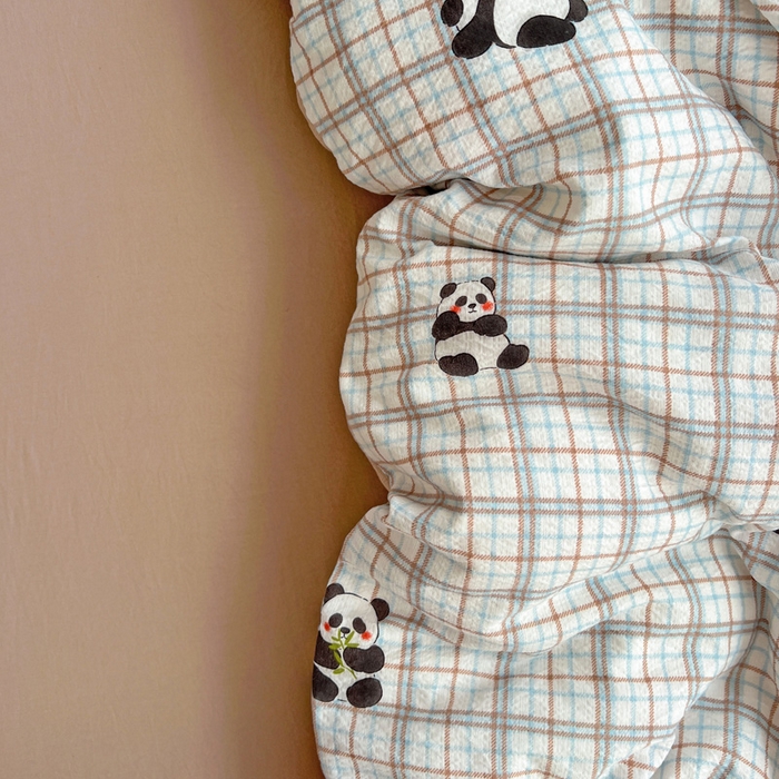 91家纺网 家纺一手货源 找家纺 海岛哥哥 2025新款木棉高克重超柔四件套 熊猫哒哒