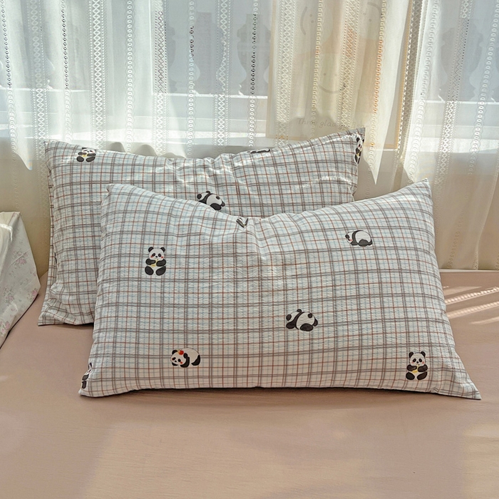 91家纺网 家纺一手货源 找家纺 海岛哥哥 2025新款木棉高克重超柔四件套 熊猫哒哒