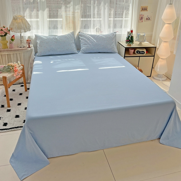 91家纺网 家纺一手货源 找家纺 港岛妹妹 2025新款高克重超柔双层纱四件套 豆蔻