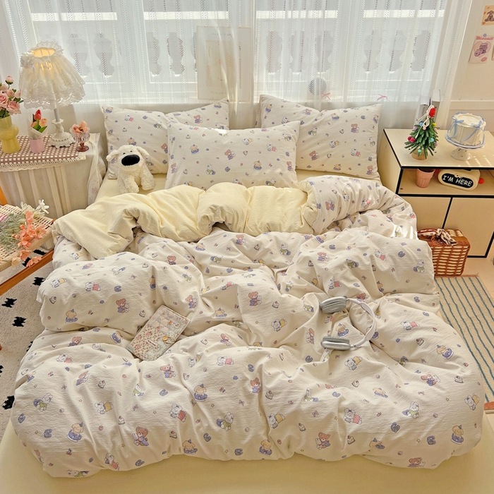 91家纺网 家纺一手货源 找家纺 港岛妹妹 2025新款高克重超柔双层纱四件套 海燕宝宝