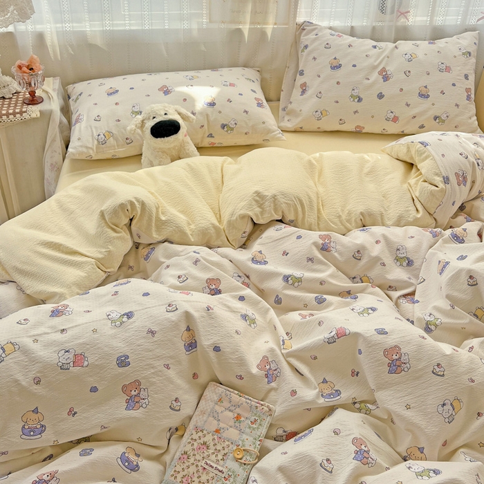 91家纺网 家纺一手货源 找家纺 港岛妹妹 2025新款高克重超柔双层纱四件套 海燕宝宝