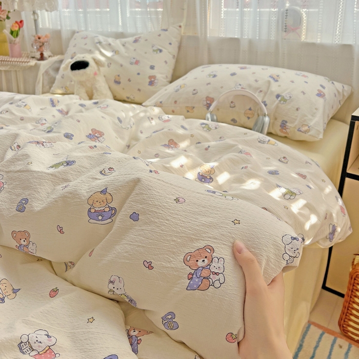 91家纺网 家纺一手货源 找家纺 港岛妹妹 2025新款高克重超柔双层纱四件套 海燕宝宝