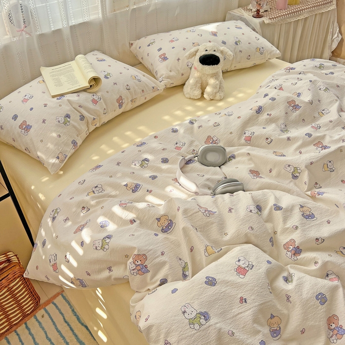 91家纺网 家纺一手货源 找家纺 港岛妹妹 2025新款高克重超柔双层纱四件套 海燕宝宝