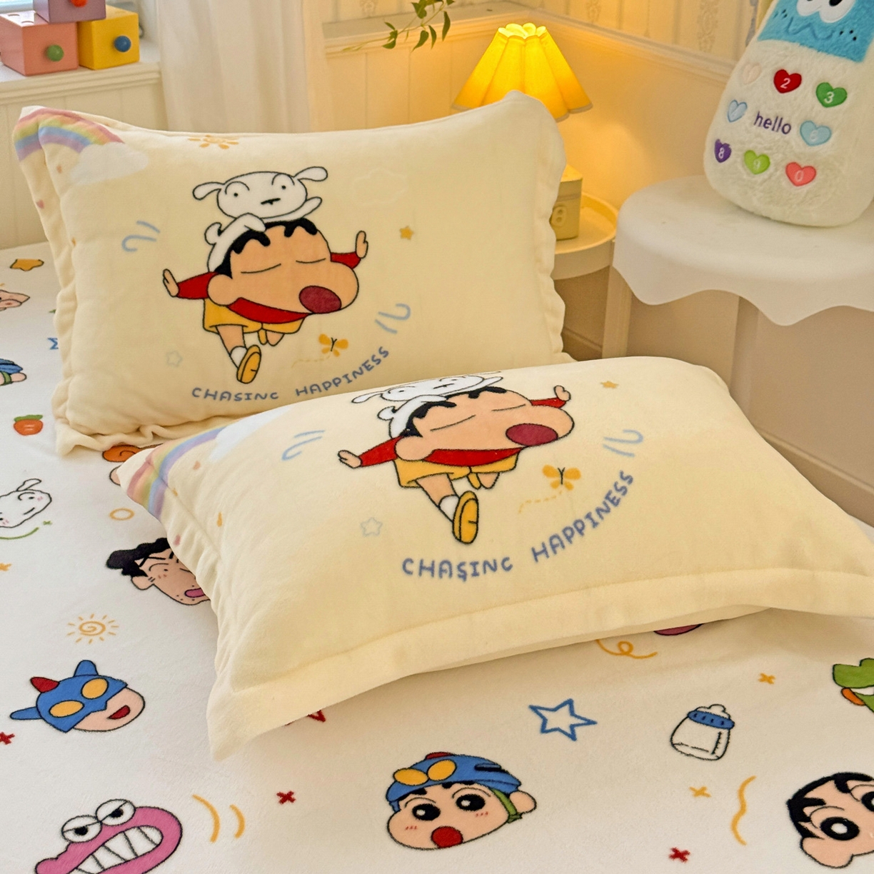 91家纺网 家纺一手货源 找家纺 （总）KT猫直营店 2025新款大版数码印花高克重卡通牛奶绒四件套