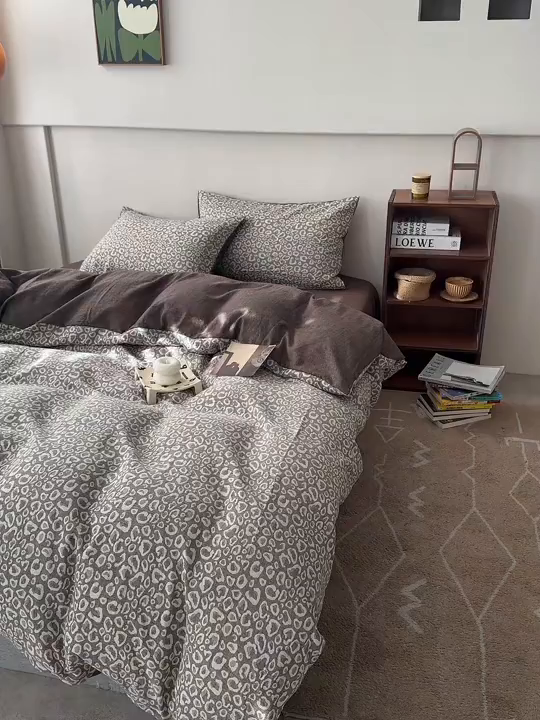 91家纺网 家纺一手货源 找家纺 （总）水洗的故事（原有乐家） 2025新款秋冬60s全棉贡缎色织大提花四件套