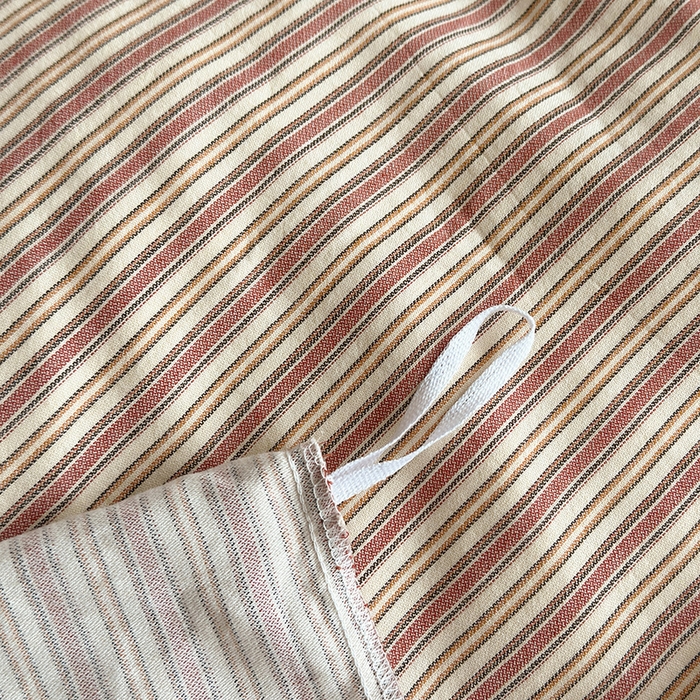 91家纺网 家纺一手货源 找家纺 水洗的故事（原有乐家） 2025新款秋冬全棉贡缎色织提花条纹款四件套 森沐