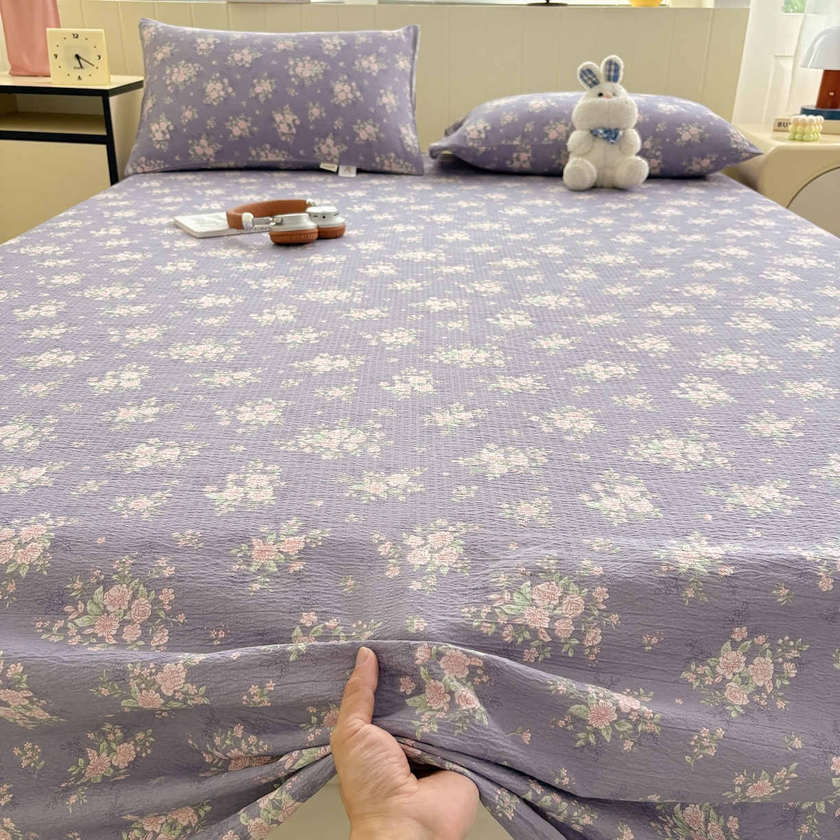 91家纺网 家纺一手货源 找家纺 （总）青泽家纺 2025新款双层纱床单单品床单单件单床单