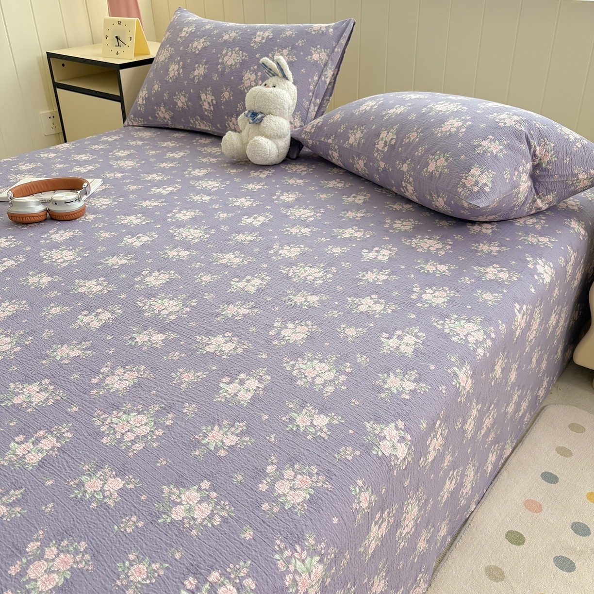 91家纺网 家纺一手货源 找家纺 （总）青泽家纺 2025新款双层纱床单单品床单单件单床单