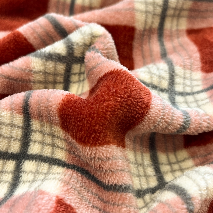 91家纺网 家纺一手货源 找家纺 桃子家居 2025新款A类ins简约奢尚渐变复古格子加厚牛奶绒四件套 绒-爱尔兰红格蓝