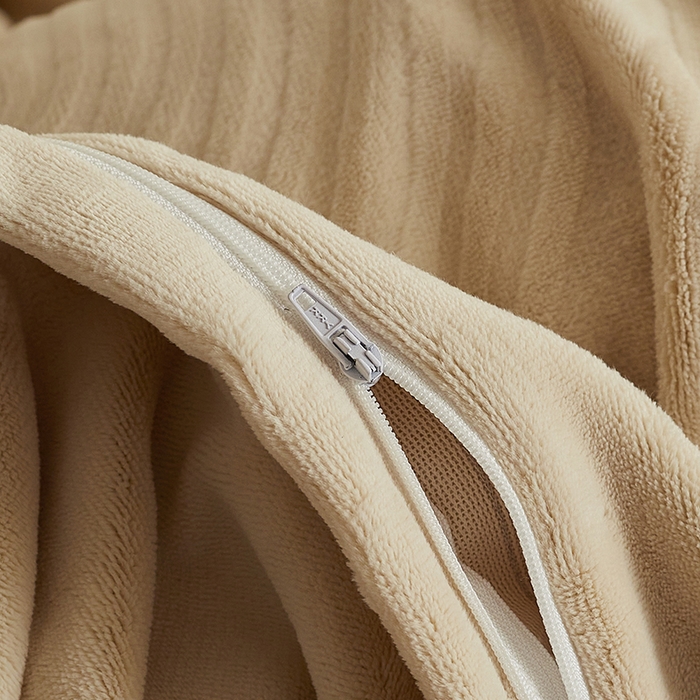 91家纺网 家纺一手货源 找家纺 千朵森 2025新款高克重提花牛奶绒高品质四件套-年纪 年纪-杏