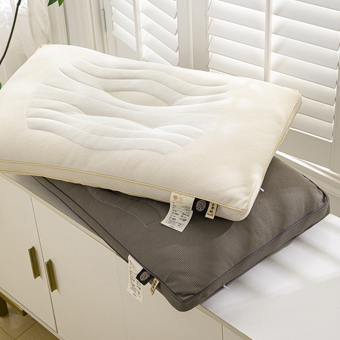 91家纺网 家纺一手货源 找家纺 （总）仁宇枕业 2025新款罗纹针织棉金罗决明子枕头枕芯