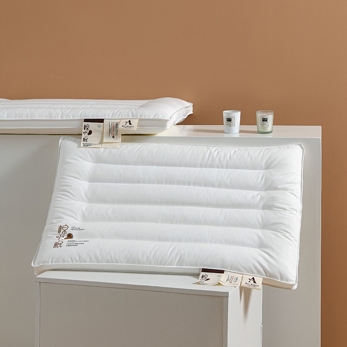 91家纺网 家纺一手货源 找家纺 （总）仁宇枕业 2025新款新品 A类全棉无荧光棕棉低枕头枕芯