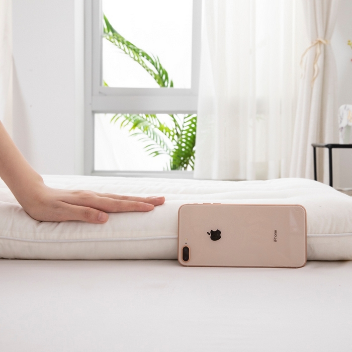 91家纺网 家纺一手货源 找家纺 （总）仁宇枕业 2025新款新品 全棉纯白圆角酒店低枕头枕芯